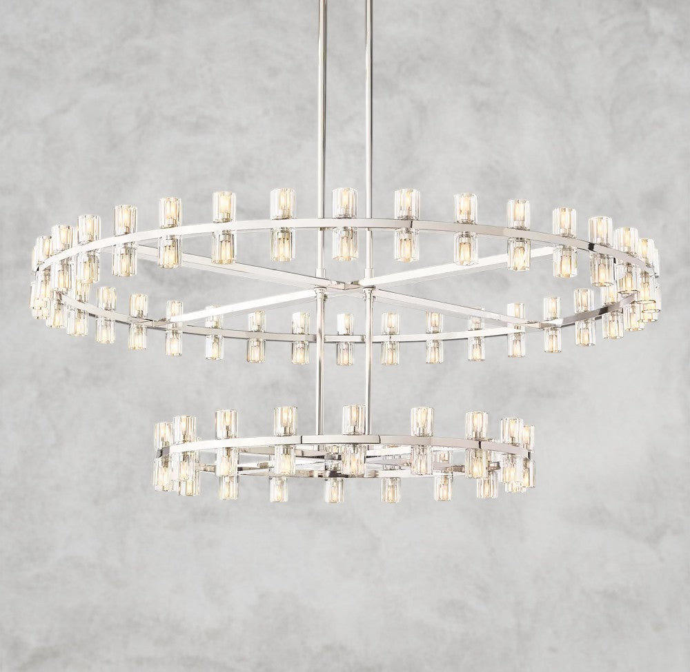 Arcachon LED Round Two-Tier Chandelier 60"